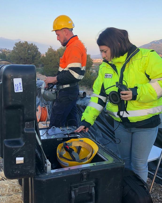 Productline Managerin auf der Baustelle