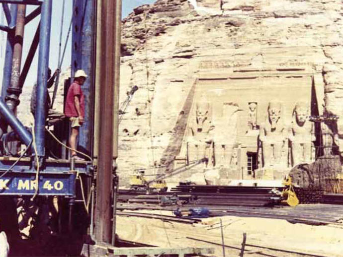 Arbeiten in Abu Simbel, Ägypten