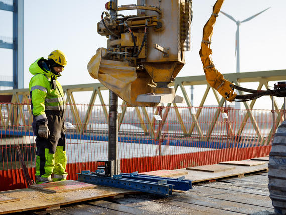 Soilcrete®-Arbeiten an neue Bahnbrücke Kattwyk