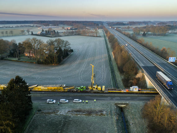 Gleisertüchtigung einer Bahnstrecke