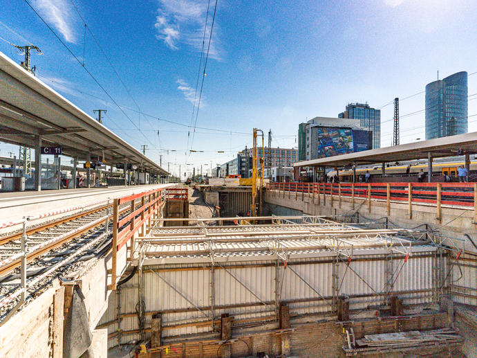 Soilcrete zur Verfestigung am Dortmunder Hauptbahnhof