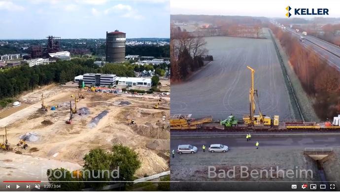 Rüttelstopfverdichtung - ein Verfahren, zwei Projekte