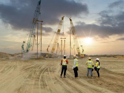 Keller Mitarbeiter auf einer Baustelle in Asien