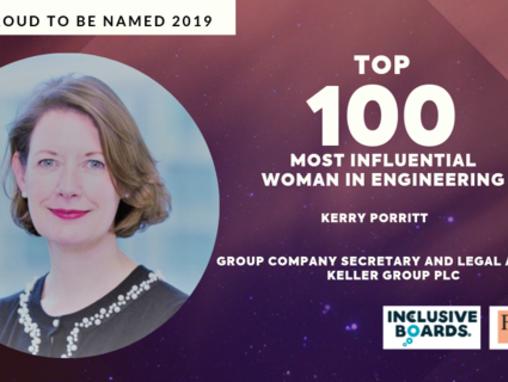 Group Company Secretary und Legal Advisor bei Keller, Kerry Porritt, eine der 100 einflussreichsten Frauen im Ingenieursektor